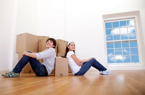 Loading items into a van for a small Vauxhall move
