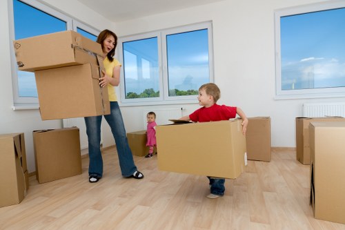 Loading furniture into a removal truck for a move in Vauxhall