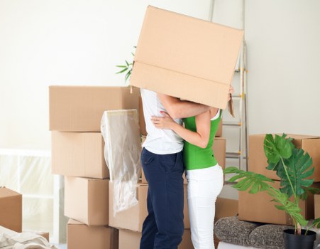 Professional movers loading household items for a Vauxhall relocation