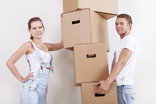 Removal van loading furniture for a Vauxhall relocation