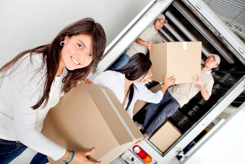 Local team collecting office furniture near Vauxhall