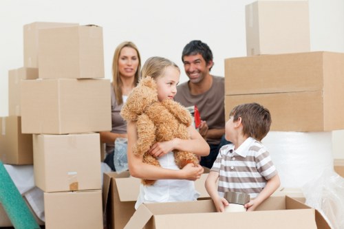 Local movers handling boxes and furniture for a flat or house removal in Vauxhall
